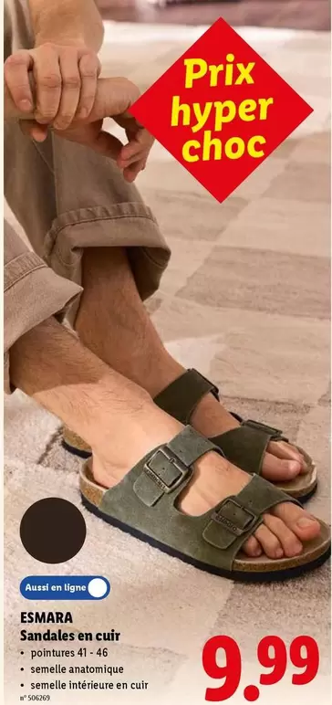 Sandales en cuir