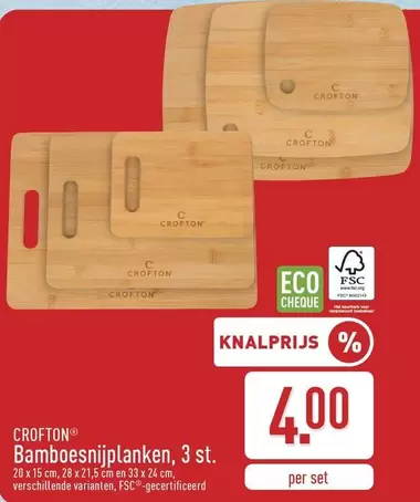 Bamboesnijplanken, 3 st.