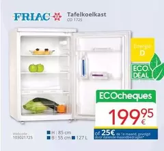 De - Tafelkoelkast CO 1725