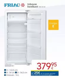 De - Inbouw koelkast IKK 0131