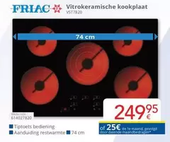 De - Vitrokeramische kookplaat VST7820