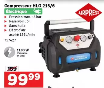 Bar - Compresseur HLO 215/6 Électrique