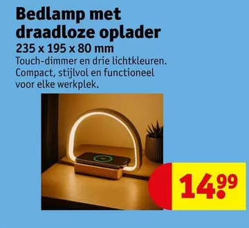 Bedlamp met draadloze oplader