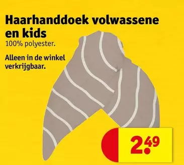 De - Haarhanddoek volwassene en kids