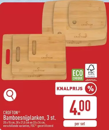 Bamboosnijplanken, 3 st.