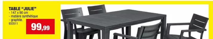 TABLE "JULIE"