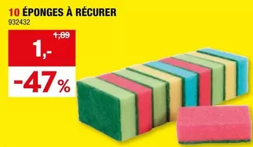 10 ÉPONGES À RÉCURER 932432