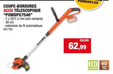 COUPE-BORDURES ACCU TÉLESCOPIQUE "POWDPG7546"