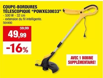 Coupe-bordures télescopique "POWXG30033"