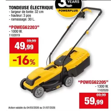 De - TONDEUSE ÉLECTRIQUE - POWERPLUS "POWEG62203"