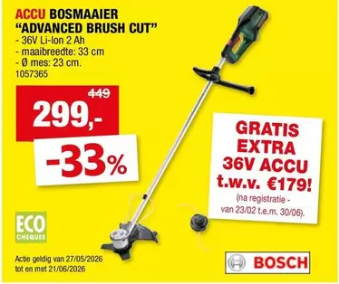 Bosch - ACCU BOSMAAIER "ADVANCED BRUSH CUT"
