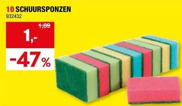 10 SCHUURSPONZEN 932432