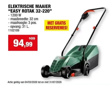 Bosch - ELEKTRISCHE MAAIER "EASY ROTAK 32-220"