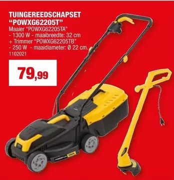TUINGEREEDSCHAPSET "POWXG62205T"