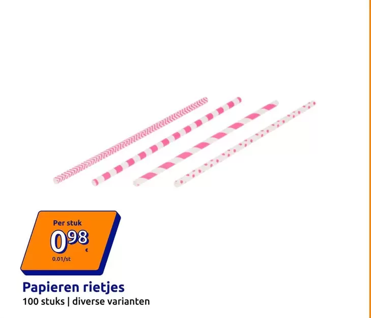 Papieren rietjes