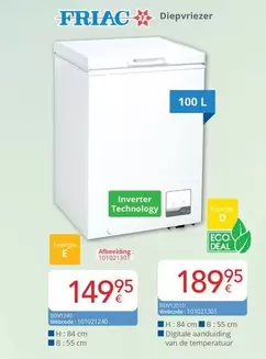 De - Diepvriezer 100 L
