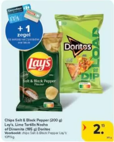 Black - Chips Salt & Pepper + Lime Tortilla Nacho