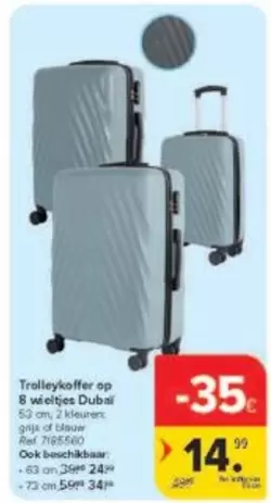 Trolleykoffer op 8 wieltjes Dubai