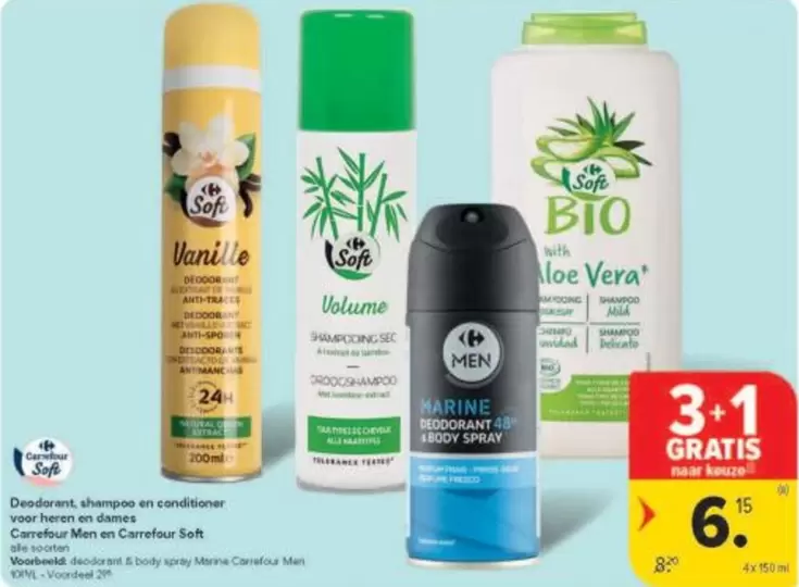 Deodorant, shampoo en conditioner