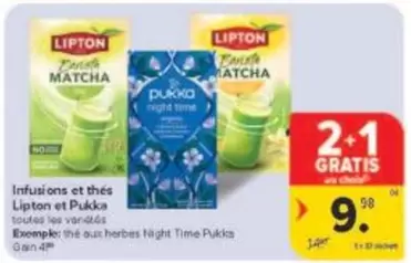 Time - Infusions et thés Lipton et Pukka