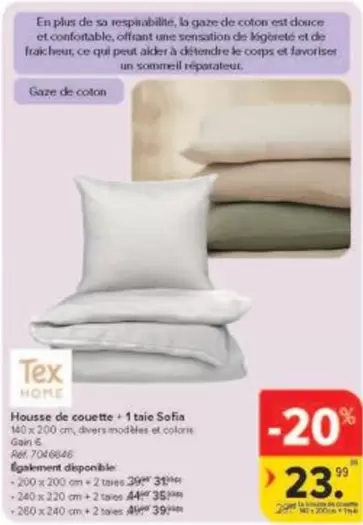 De - Housse de couette + 1 taie Sofia