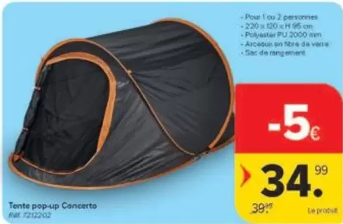 De - Tente pop-up Concerto