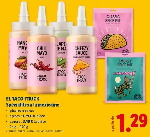 Chili - EL TACO TRUCK Spécialités à la mexicaine