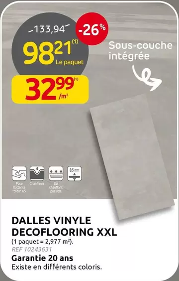 DALLES VINYLE DECOFLOORING XXL