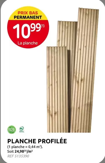 PLANCHE PROFILÉE