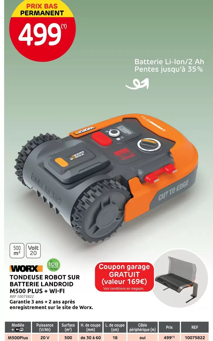 De - TONDEUSE ROBOT SUR BATTERIE LANDROID M500 PLUS