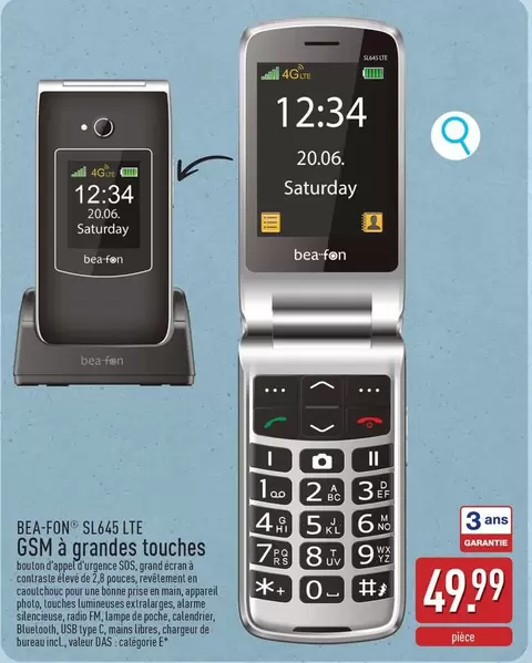 Gsm - SL645 LTE GSM à grandes touches