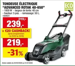 Bosch - TONDEUSE ÉLECTRIQUE "ADVANCED ROTAK 40-650"