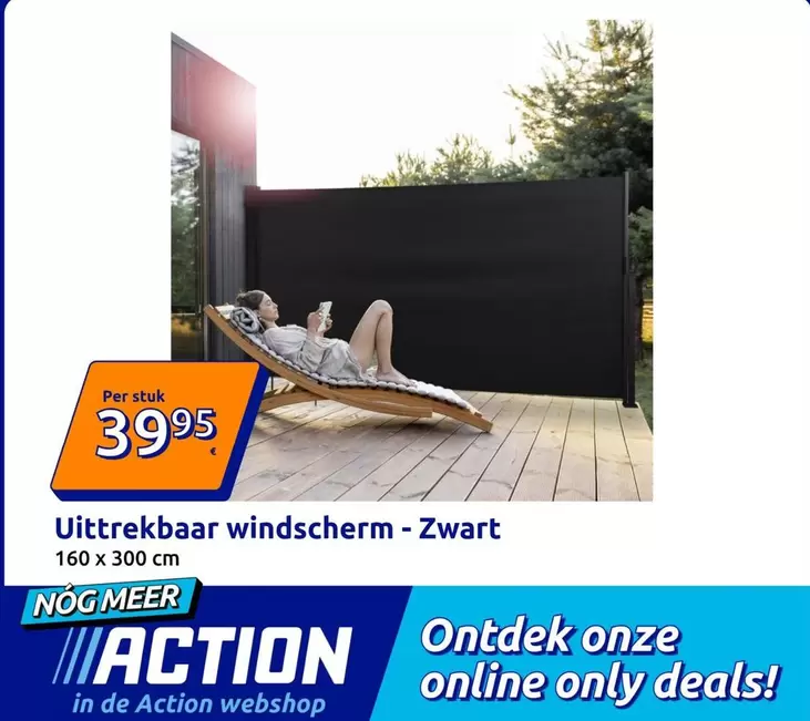 De - Uittrekbaar windscherm