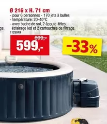 De - Spa gonflable Ø 216 x H. 71 cm