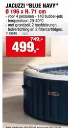 Intex - JACUZZI “BLUE NAVY” Ø 196 x H. 71 cm