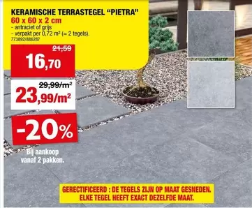 De - KERAMISCHE TERRASTEGEL "PIETRA"