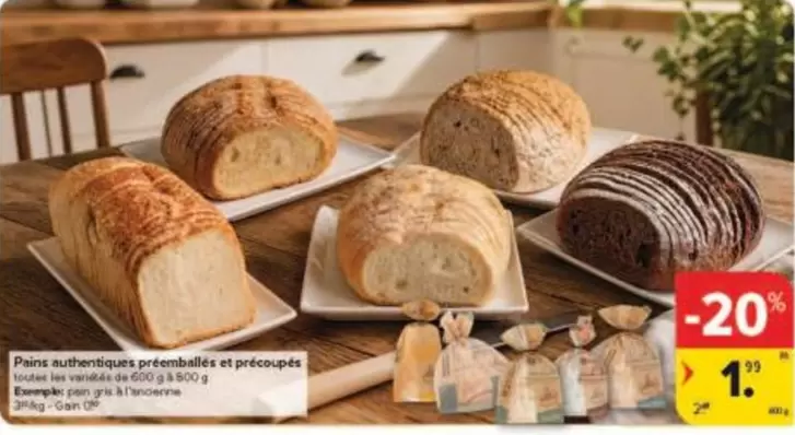 De - Pains authentiques préemballés et précoupés