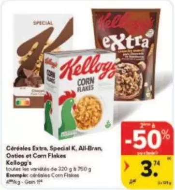 Extra - Céréales , Special K, All-Bran, Oaties et Corn Flakes