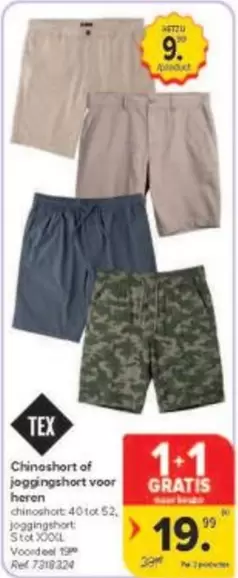 Chinoshor of joggingshort voor heren