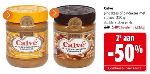 De - pindakaas of pindakaas met stukjes 350 g