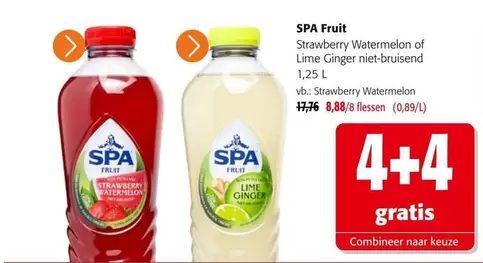 SPA Fruit Strawberry Watermelon of Lime Ginger niet-bruisend