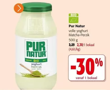 volle yoghurt Matcha-Perzik