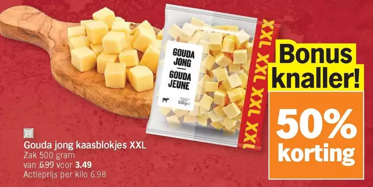 Gouda jong kaasblokjes XXL