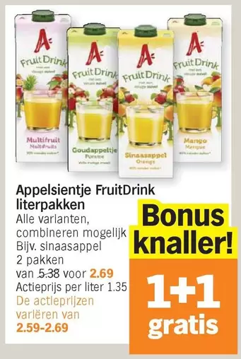 De - Appelsientje FruitDrink literpakken