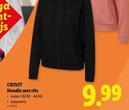 Hoodie met rits