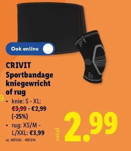 Sportbandage kniegewricht of rug