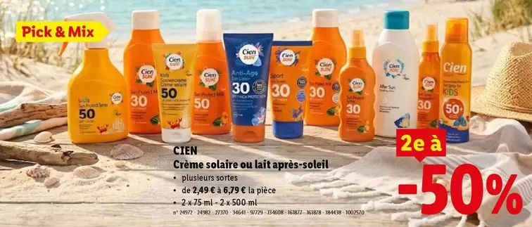 Mix - Crème solaire ou lait après-soleil