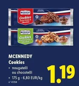 Hot - McEnnedy Cookies - nougatelli ou chocoelli