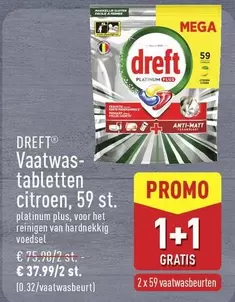 Mega - Vaatwas-tabletten citroen, 59 st.