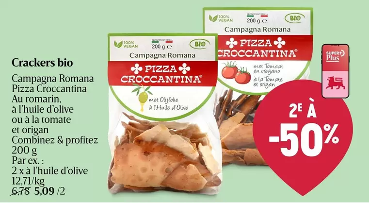 Crackers bio Campagna Romana Pizza Croccantina